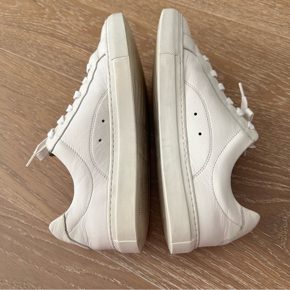 Hugo Boss Women White Leather Low-Top Sneakers 39 (Made In Italy) - Picture 3 of 11